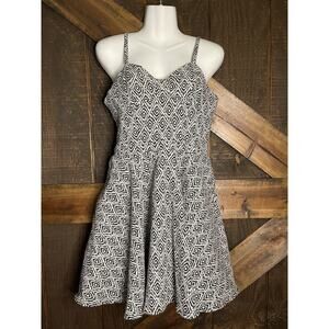 SAM EDELMAN Dress Women’s Size 12 Bodice Straps Black White Lined Holiday NEW